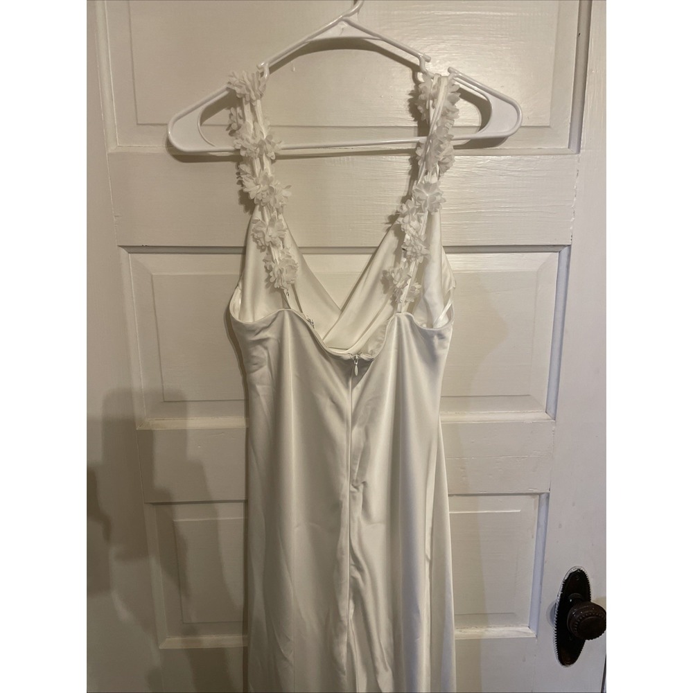 Long White Satin Dress XL NEW Wedding‎ Formal Beach Altar'd State - Picture 5 of 8